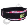  Sublimated Pink Camouflaged Weightlifting, CrossFit neoprene belt with dual back support in Gym Training for Men.